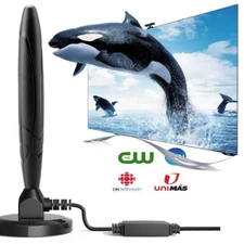 High Gain DVB-T Digital TV Antenna HDTV Indoor Outdoor 360 Degree Signal Boost