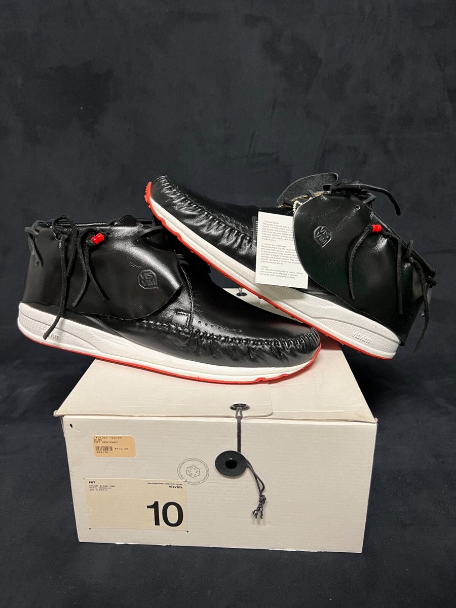 VISVIM FBT LOW TOP SNEAKER V00000614-01 BLACK RED US 10 EUR