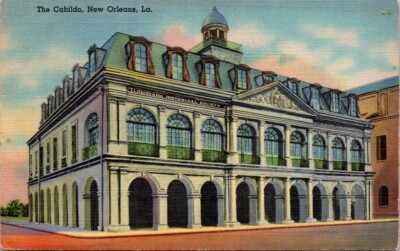 Vintage Postcard Colonades of the Museum Cabildo New Orleans Louisiana LA   2718