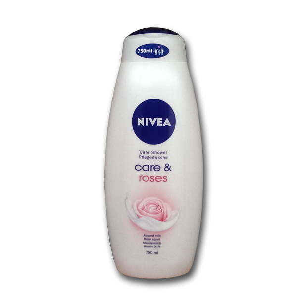 NIVEA Care & Roses Shower Cream 250ml 500ml 750ml Almond Milk & Rose