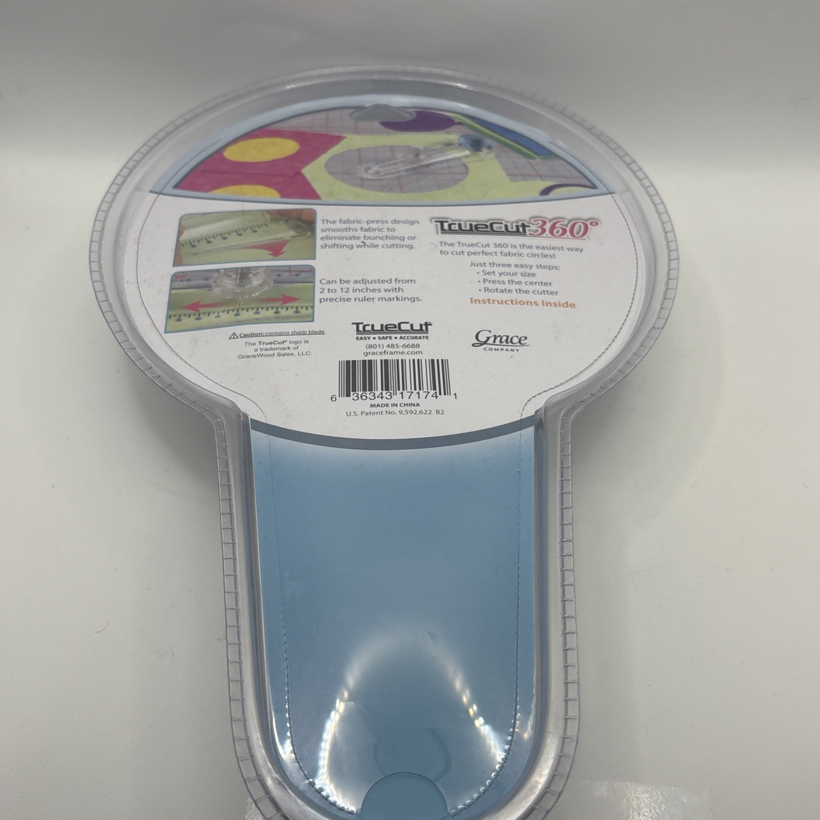 NEW SEALED TrueCut 360° Circular Fabric Cutter from The Grace  Company  QUILTING