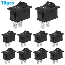10pcs Snap-in Rocker Switch Onoff 2 Pin Spst 125v 250v Car Boat