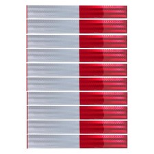 10Pcs Reflective Tape Waterproof Self Adhesive Trailer Reflector Safety Caution
