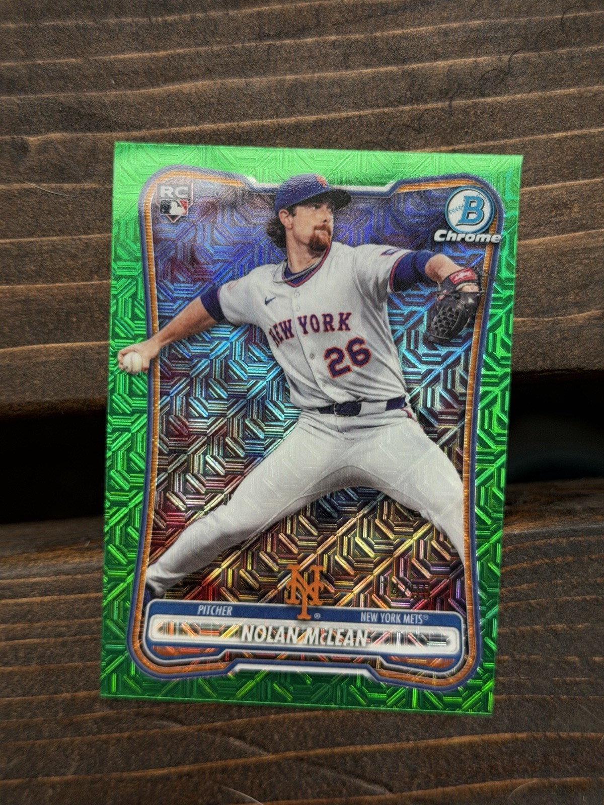 2026 Bowman Chrome Nolan McLean Green Mojo Refractor /99 Rookie Card RC SP