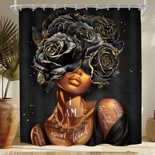 African American Shower Curtain 60"W x 72"L Pack of 1 C-african American