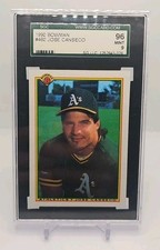 Jose Canseco 1990 Bowman #460 SGC 96 Mint