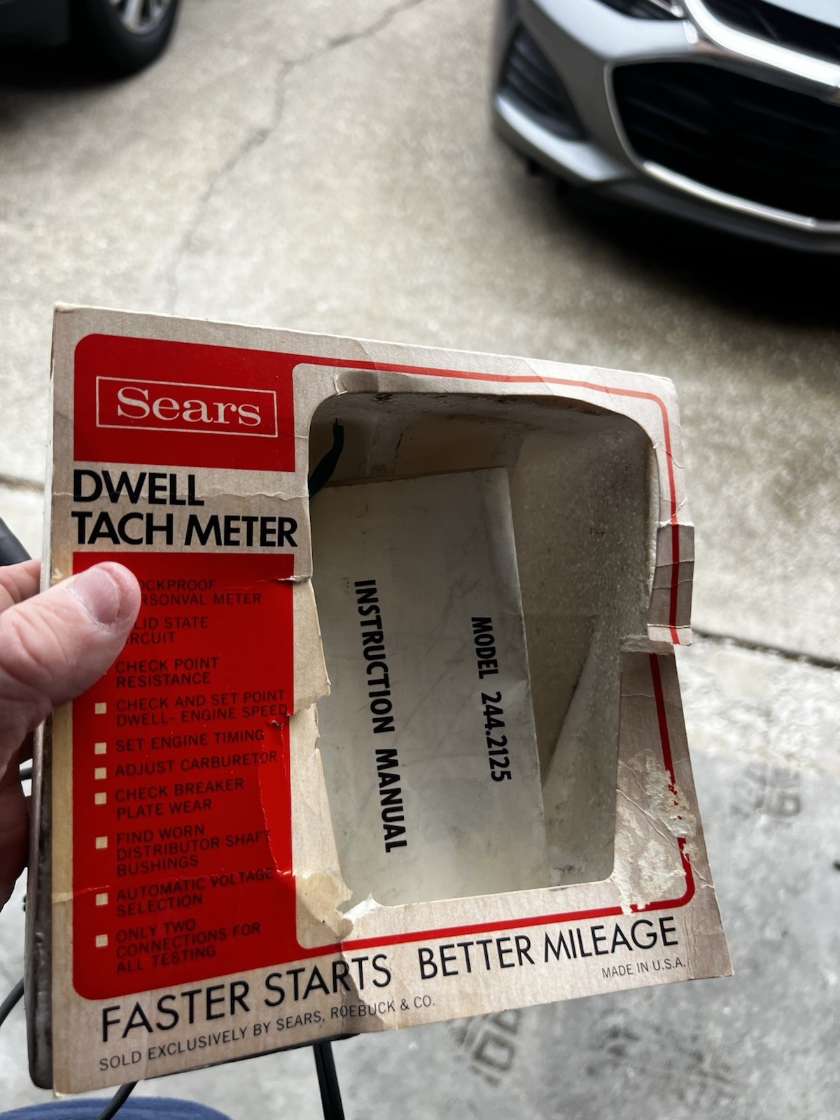 Vintage Sears Dwell Tach Meter Model 244.2198 – Made in USA – Untested