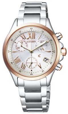 Citizen xC Cross Sea FB1404-51A Silber Eco-Drive Chronograph Damenuhr Japan