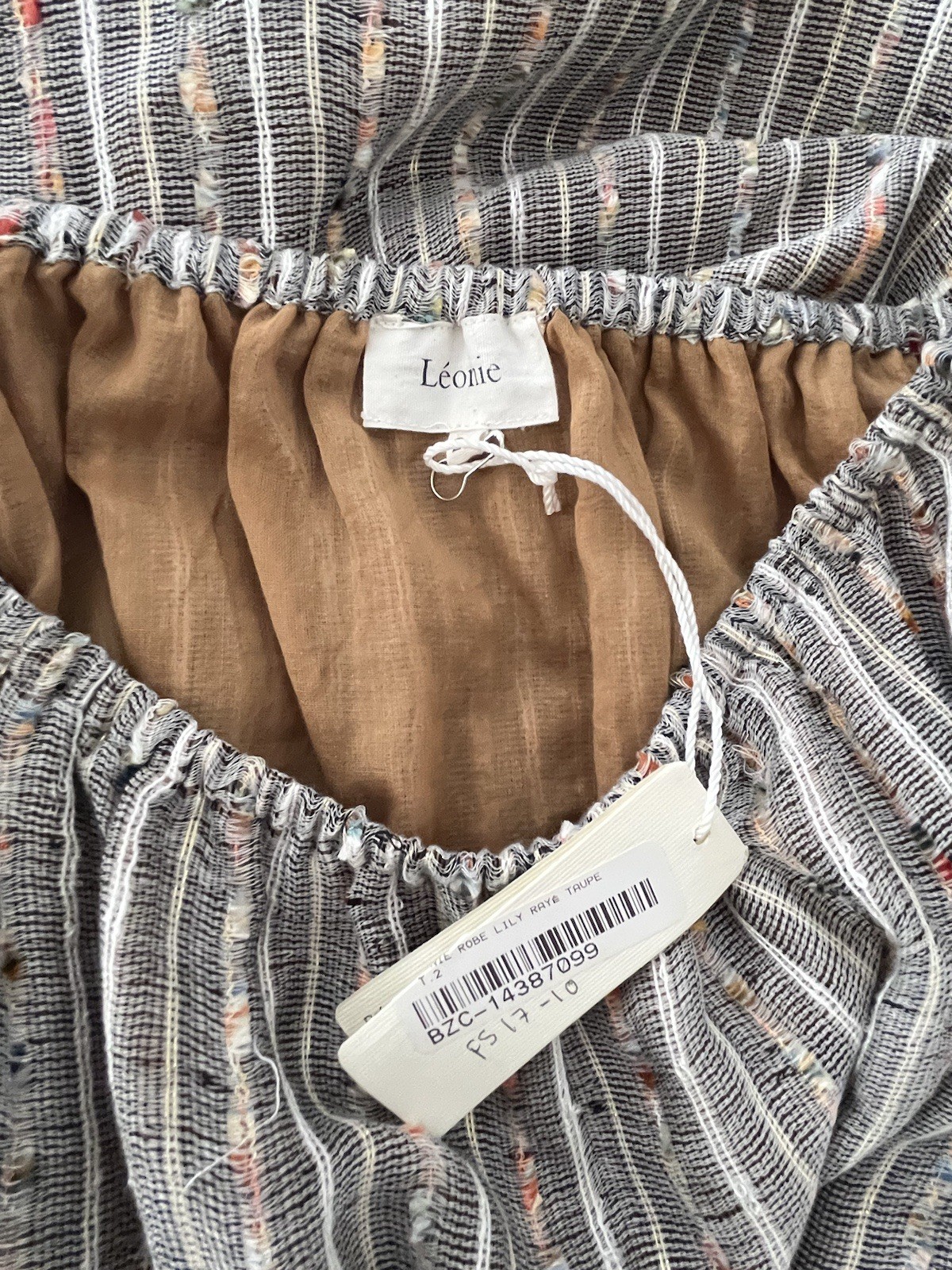 French Niche Brand Léonie Dress Off Shoulder Women’s Sz 12 Handcrafted RRP £335