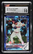 2021 Bowman Chrome Draft Sapphire Ethan Wilson #BDC-140 CSG 10 Gem Mint sq1
