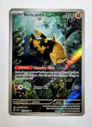 Relicanth 173/162 Temporal Forces Illustration Rare Pokémon TCG NM