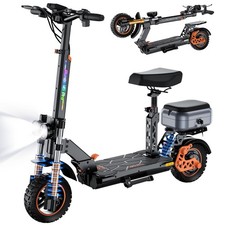 Ruitoo 1600W Adult Electric Scooter with Seat Folding E-Scooter 34 MPH 50 Miles