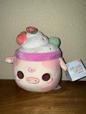 Pink Strawberry Mooshake Plush Cow Plush Goals by Cuddle Barn New W/ Tags