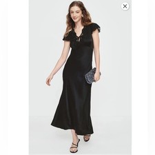Rixo x RTR Lace Trim Midi Dress, Size: L