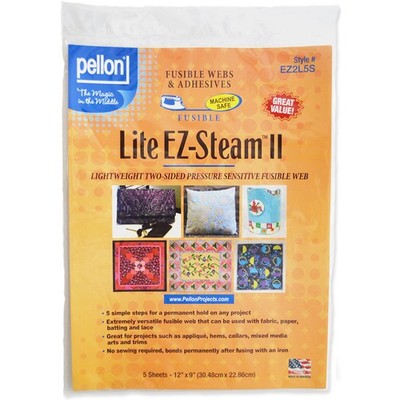 Pellon EZ2L5S EZ-Steam II LIte-12''X9'' 5/Pkg