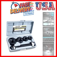 Manual Knockout Punch Kit, Heavy Duty Metal Sheet Knock Out Box Hole Cutter C...