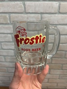VINTAGE FROSTIE ROOT BEER SODA POP FOUNTAIN 5" HEAVY GLASS MUGS