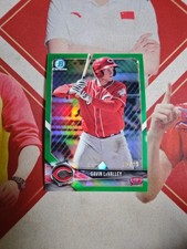 2018 Bowman Chrome Gavin LaValley Green Refractor /99 Cincinnati Reds