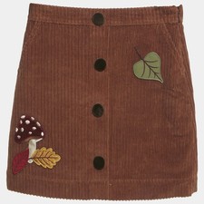 Dolce Gabbana Kids Brown Corduroy Applique Mini Skirt 5 Yrs