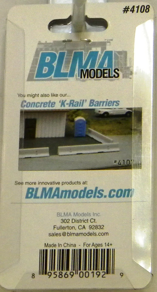 NEW HO BLMA #4108 Concrete Automobile Car Stops 20 Pack - Image 2 of 2