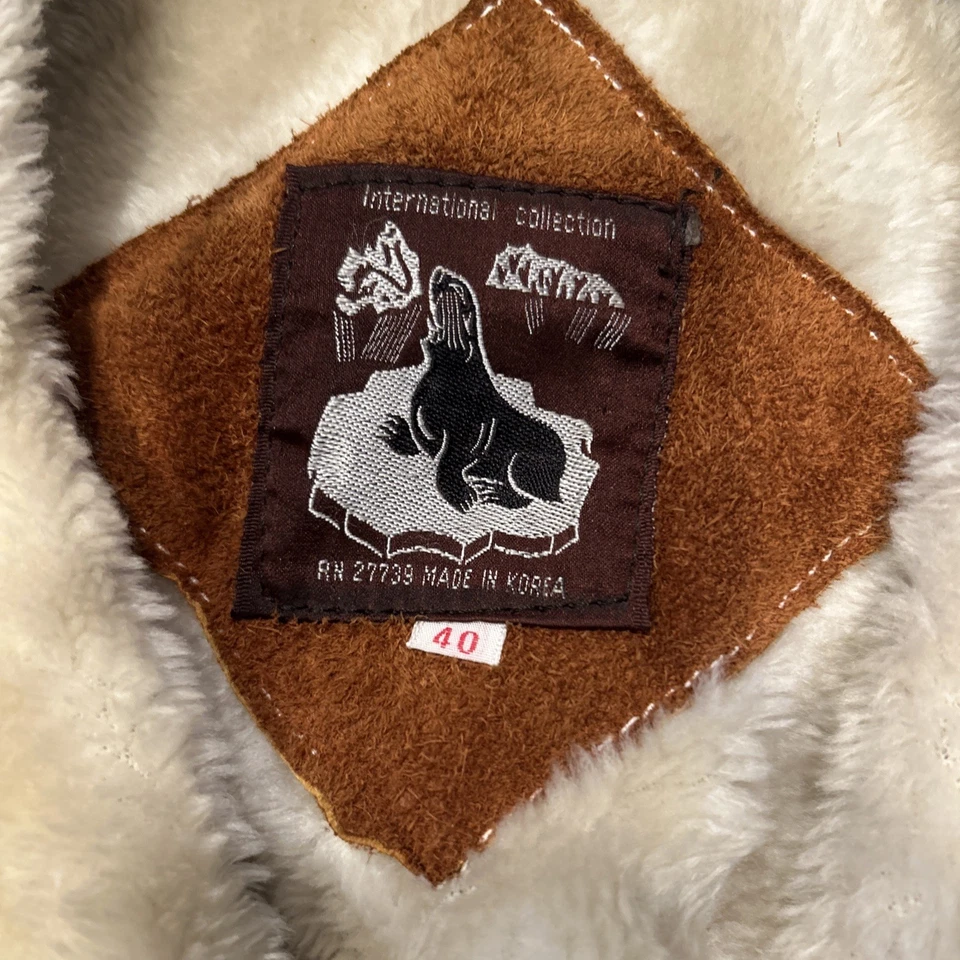 Abrigo Chaqueta De Colección Internacional Gamuza Cuero Imitación Piel Western Ranch 40 Foto 3 de 4