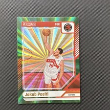 Panini Donruss Jakob Poeltl #130 Holo Green Laser Raptors 2024-25 Basketball