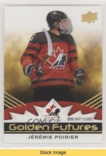 2020-21 Upper Deck Team Canada Juniors Golden Futures Jeremie Poirier READ 1s47