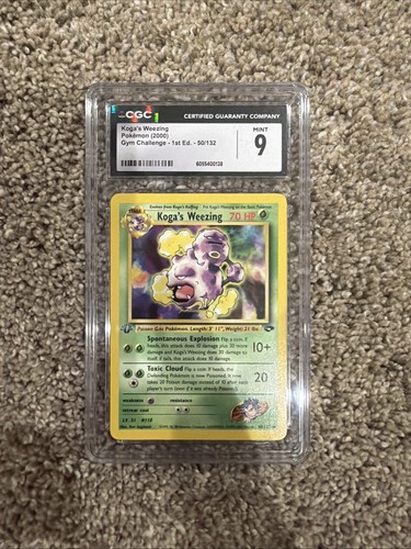 Koga's Weezing (1st Edition) graded CGC 9 for sale on eBay