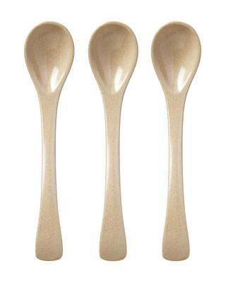 Eco-Friendly Natural Rice Husk 3 Piece Spoon Set- 3 Pack, 6+ Months- Fully Compo