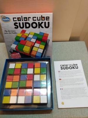ThinkFun 2016 Color Cube Sudoku Puzzle Game Fully Complete Excellent Condition