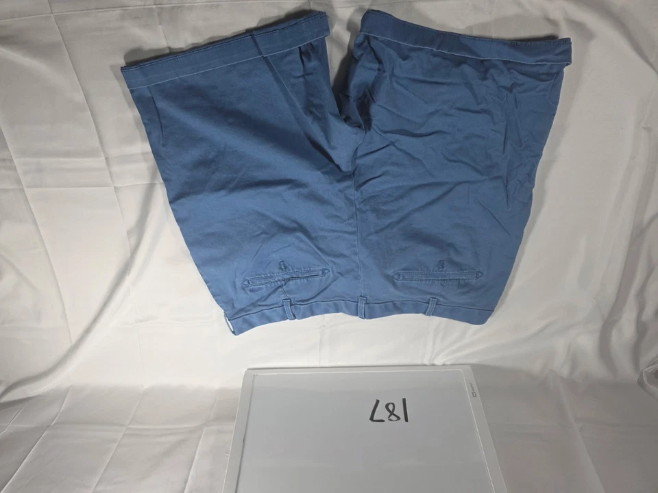Pantalones Cortos IZOD Elásticos de Agua Salada Para Hombre Talla 38 Azul Marino Sólido Bermudas Chino Playa Foto 2 de 3