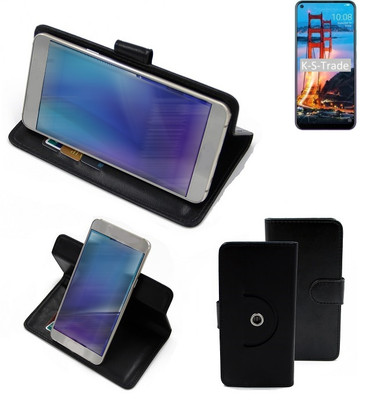 360° Schutzhülle für ZTE Blade V2020 Wallet Case Universal schwarz Kunstleder