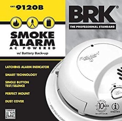 First Alert Hardwired Smoke Alarm with Battery Backup - White (9120B)