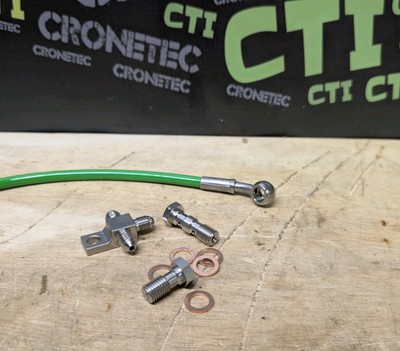 CTI Premium Rear Brake Line (Solid Green/Std Length) - 03-06 Blaster YFS 200