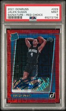 JALEN SUGGS 2021 DONRUSS SIGNATURE RED CHOICE RATED ROOKIE AUTO RC #/99 PSA 9