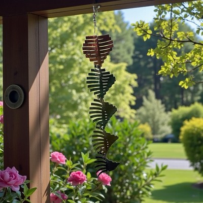 30  Metal Rainbow Wind Deva Spiral Spinner Hanging Kinetic Garden Decor