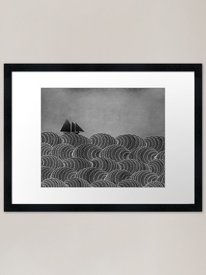 Das alte Meer gerahmter Kunstdruck gerahmtes Wandbild Poster Leinwanddruck Bild