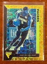 2020-21 Panini Flux Gold Lazer Prizm /10 Justin Holiday #71 Pacers
