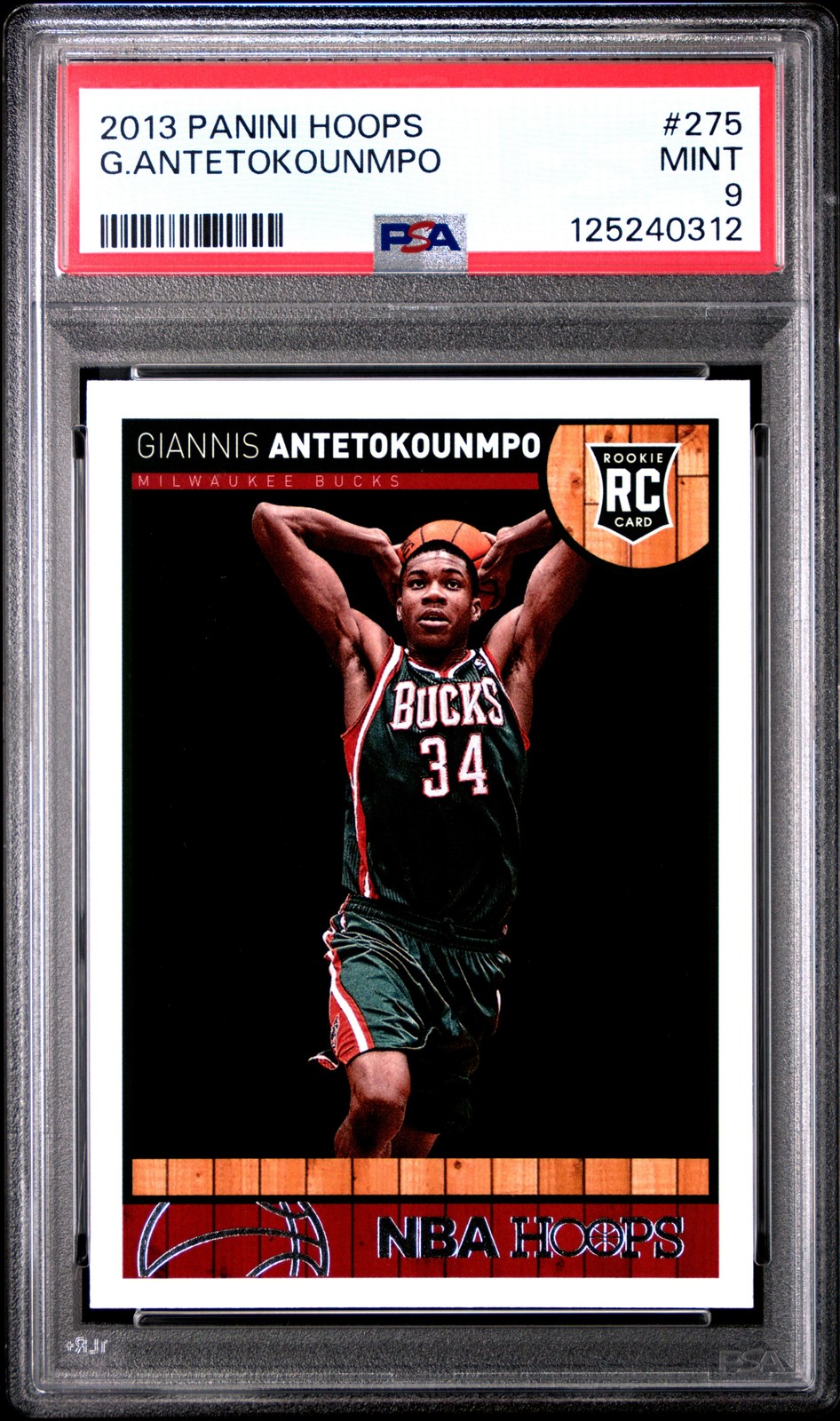 2013 PANINI HOOPS #275 GIANNIS ANTETOKOUNMPO ROOKIE RC PSA 9