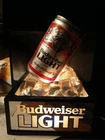 Vintage Lighted BUDWEISER LIGHT BEER  Can On Ice Advertising  Sign