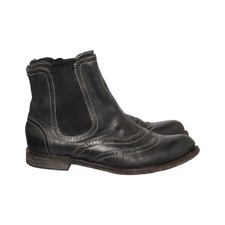 Crown Vintage, Chelsea Boots, Größe: 41 1/2, Schwarz, Leder, Damen #55o