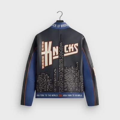 Kith for the New York Knicks Leather Moto Jacket Nocturnal City