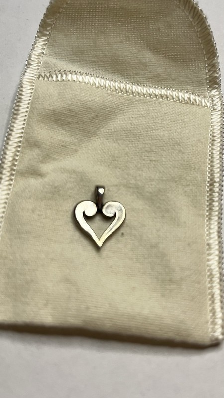 James Avery RETIRED Sterling Silver 925 Heart Charm Pendant