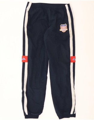 KAPPA Mens Tracksuit Trousers Joggers Large Navy Blue Polyester DJ68