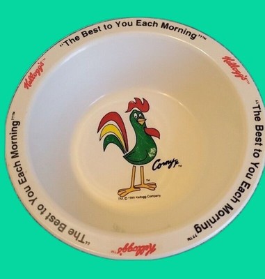 Vintage Kellogg's Corn Flakes Cereal Bowl Vintage  Corny 1995
