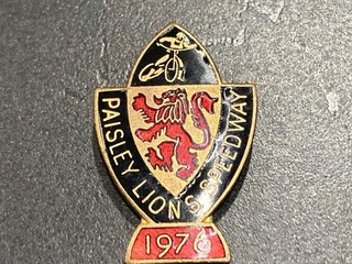 1976 Paisley Speedway Badge
