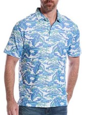 Tommy Bahama Island Zone POP ART PALMS GOLF Polo Shirt Large, XL