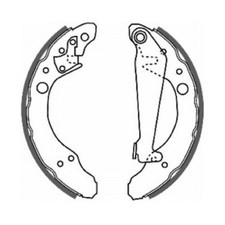Bremsbackensatz hinten für VW Golf 1 17 2 19E 4 1J1 Jetta Passat B1 32 | 724182