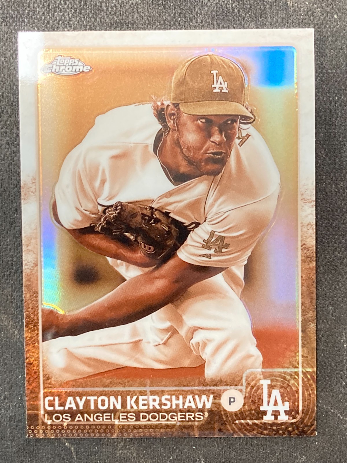 Clayton Kershaw - 2015 Topps Chrome Sepia Refractor, SP, #55, LA Dodgers