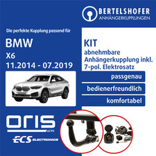 F�r BMW X6 Typ F16 11.2014-07.2019 AHK abnehmbar +7pol spezifisch E-Satz NEU TOP